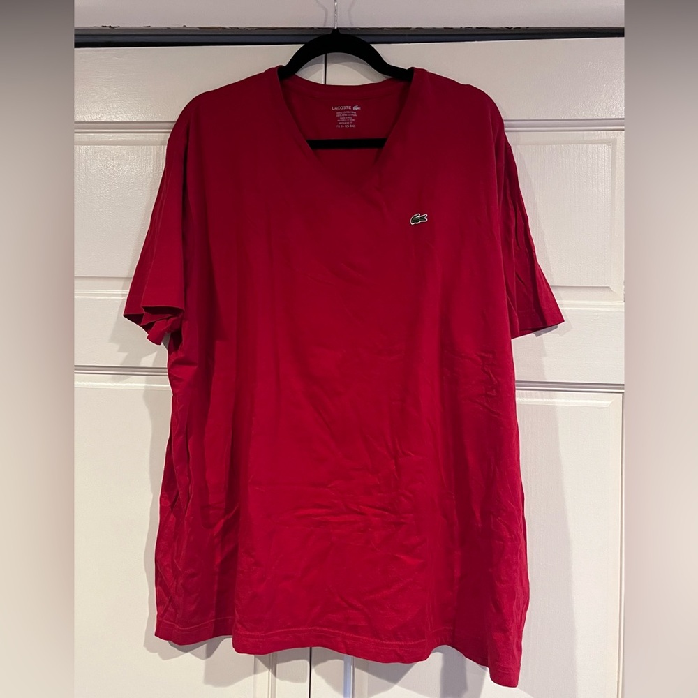 Men’s Lacoste V Neck T-Shirt - EUC - Size 4XL